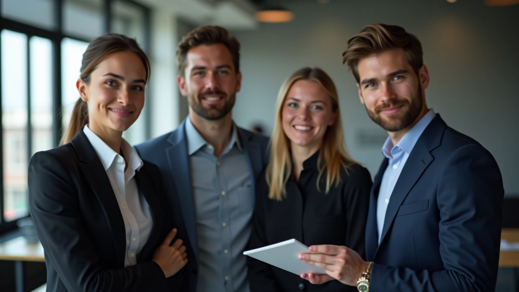 Moderne Büroumgebung mit verschiedenen Menschen unterschiedlicher Ethnien, die gemeinsam an einem Projekt arbeiten, diverse und inklusive Arbeitsatmosphäre