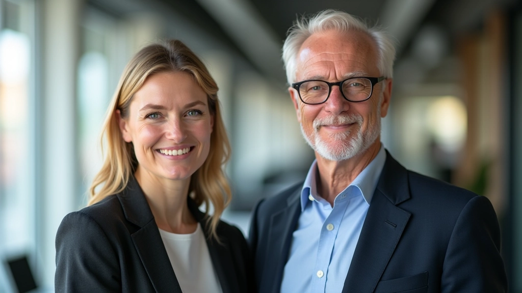 Junge und ältere Menschen zusammen im beruflichen Kontext, zeigt intergenerationale Zusammenarbeit und Zusammenhalt